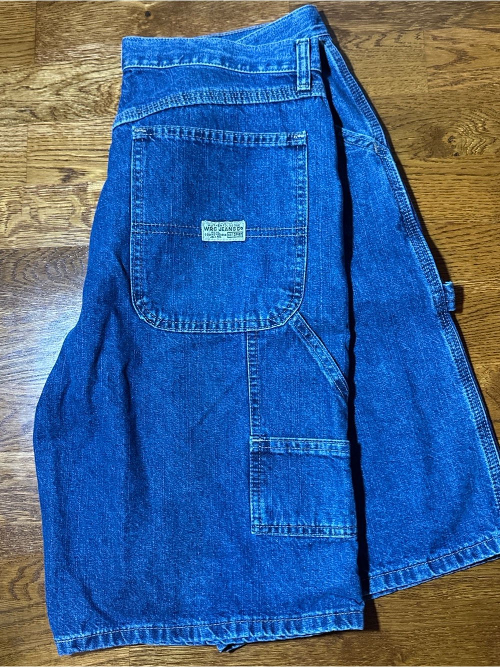 Vintage Y2K Men’s Wrangler Carpenter Denim Jean Shorts Size 32x10 Faded Grunge